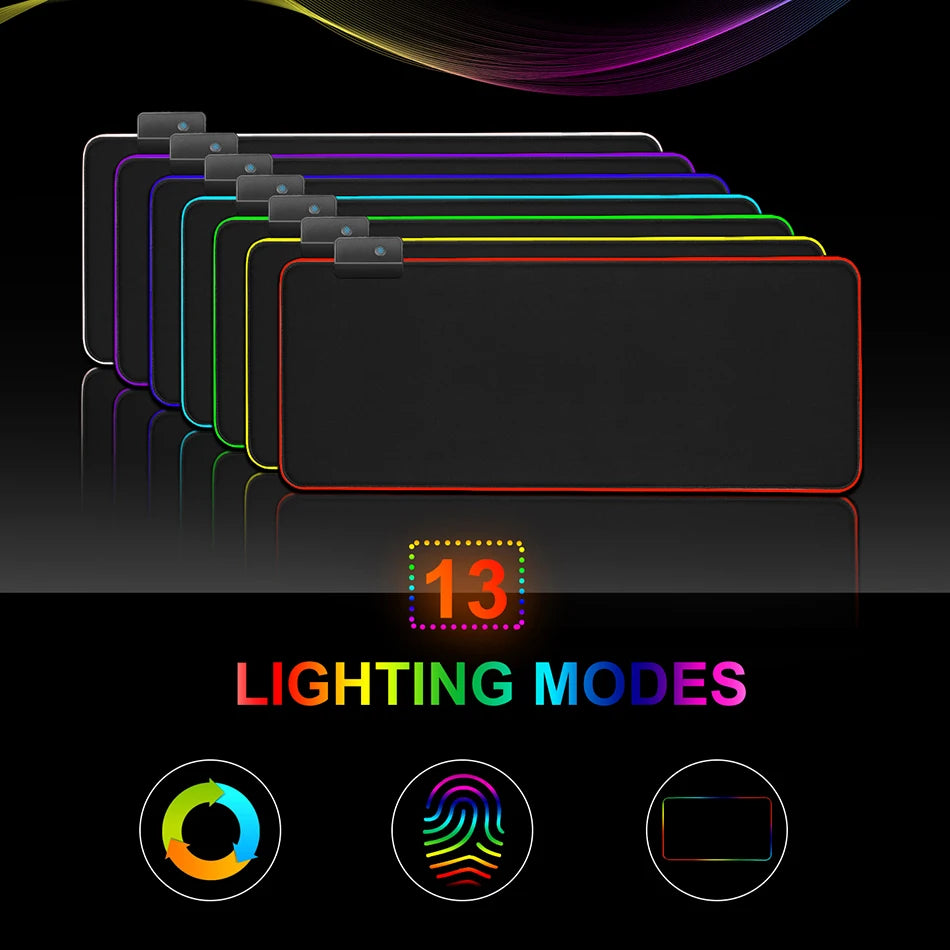 RGB Gaming Mouse Pad Large Mouse Pad Gamer XXL Led Computer Mousepad Big Mouse Mat with Backlight Carpet For keyboard Desk Mat