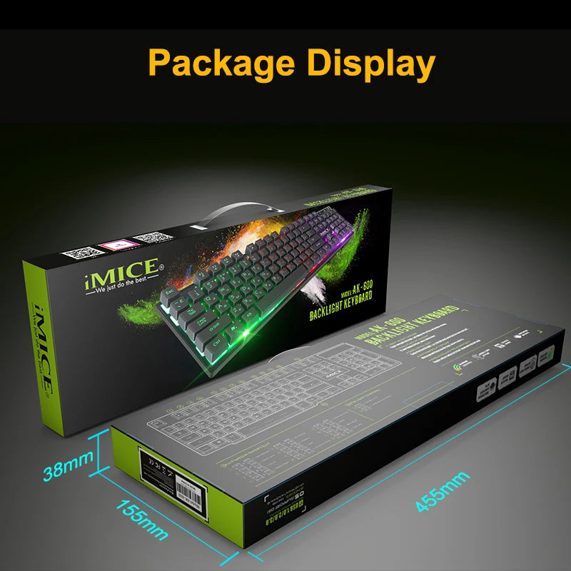 Gaming Keyboard And Mouse, RGB Gaming Keyboard Laptop Backlight Gamer Kit 104 Keycaps Wired Usb Keyboard For Computer Pc