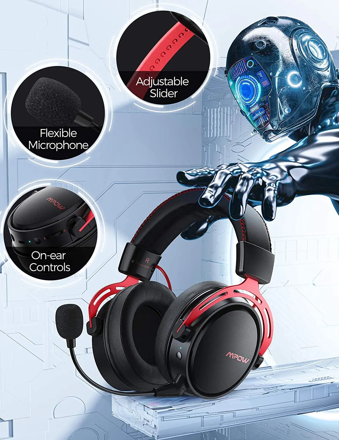 Mpow Gaming Headset Mpow BH415 3.5mm Wired Headset Gaming Headphone With Noise Canceling Mic for PS4 PS3 PC Computer Phone Gamer