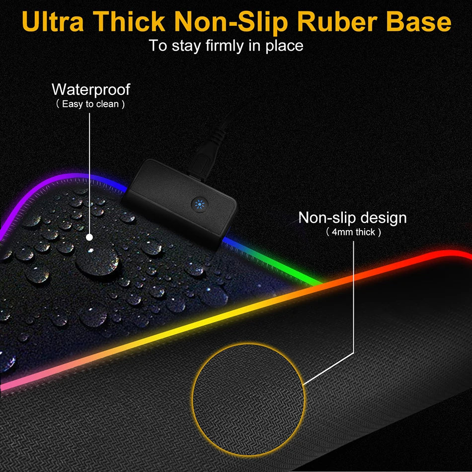 RGB Gaming Mouse Pad Large Mouse Pad Gamer XXL Led Computer Mousepad Big Mouse Mat with Backlight Carpet For keyboard Desk Mat