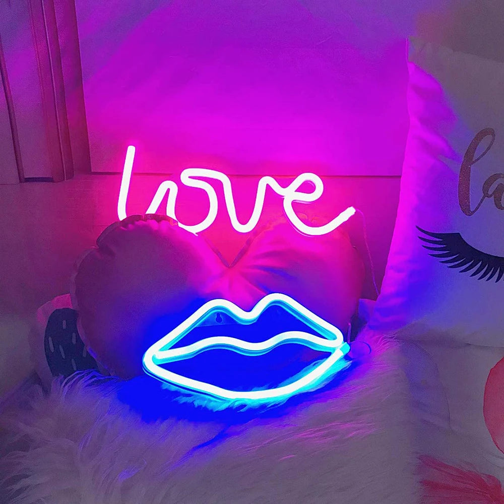 LED Neon Light Rainbow Neon Sign for Room Wall Home Party Night Lights Wedding Decoration Christmas Neon Lamp Hanging Night Lamp