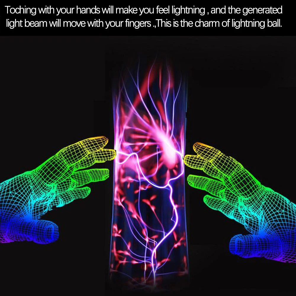 Novelty Touch Sensor Lamp LED Magic Plasma Ball Night Light Kids Gift Magic Desk Light Home Decor Lighting EU/US Plug Lava Lamp