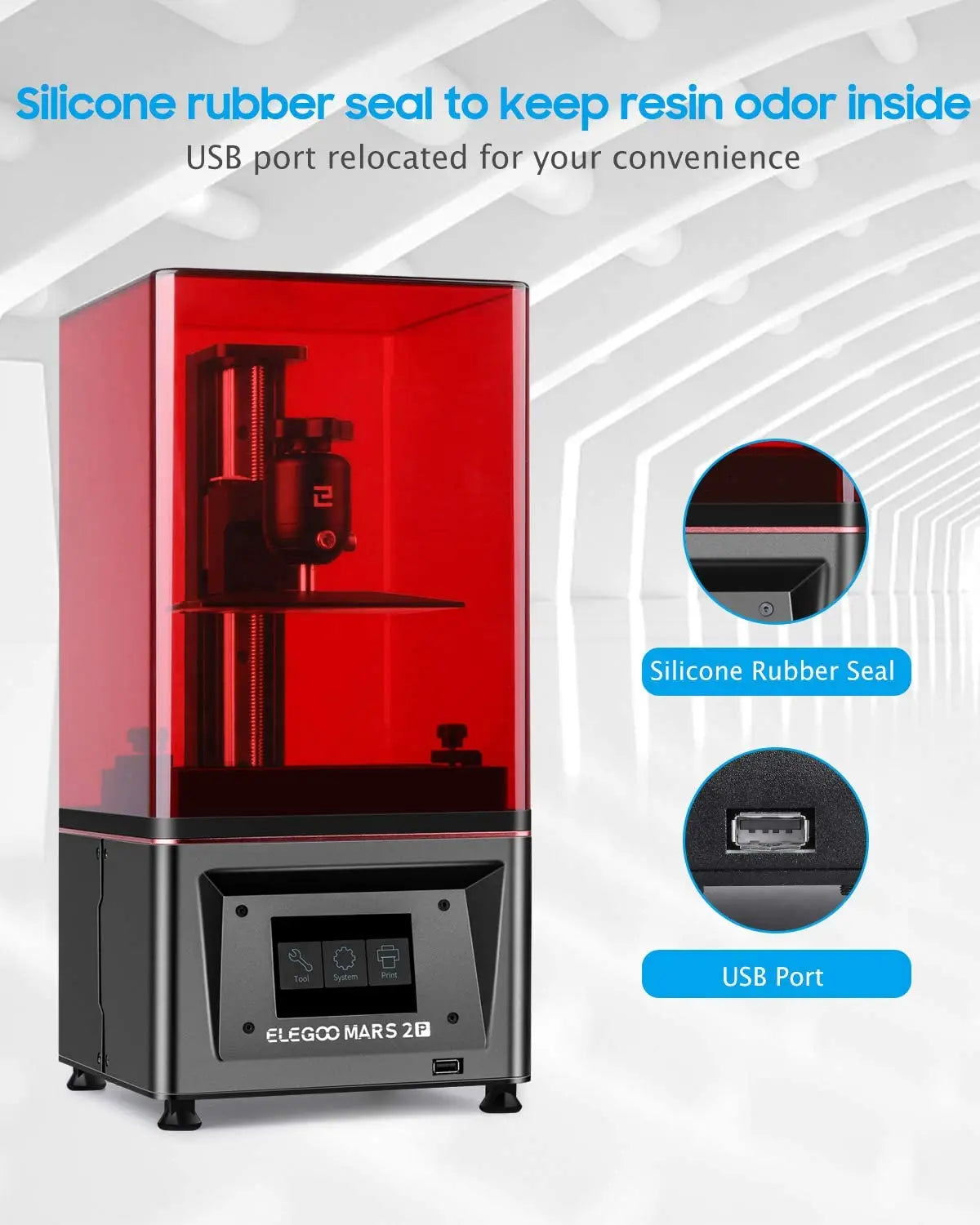 2023 ELEGOO Resin 3D Printer Mars 2 Pro Mono MSLA 3D Printer UV Photography LCD Resin 3D Printer with 6.1 Inch 2K Monochrome