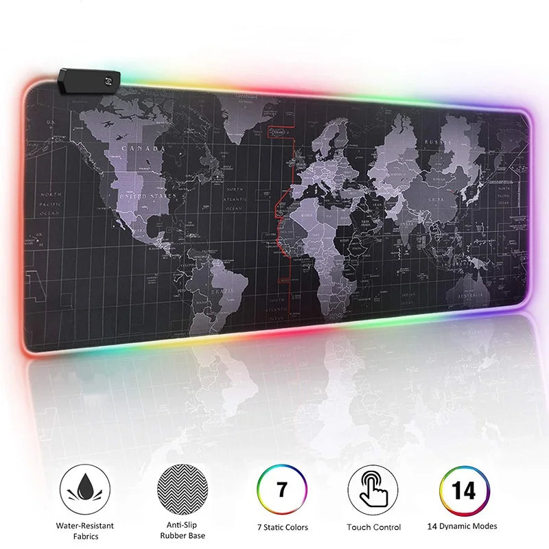 RGB Mousepad Gaming Mouse Pad XXL Large Mouse Pad Gamer LED Big Mouse Mat Computer Carpet with Backlight Mause keyboard Desk Mat