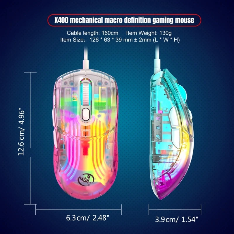 Light Gaming Mouse Ergonomic USB Optical Mouse for Computer Game Mouse