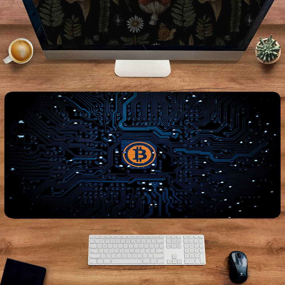 Mousepad Bitcoin Desk Mat Xxl Mouse Pad  Desktops Diy Gaming Computer Gaming Setup Accessories Pc Gamer Mats Keyboardats Pc