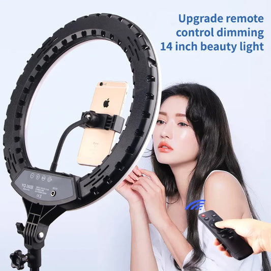 14" LED Ring Light Photographic Selfie Ring Lighting with Stand for Smartphone Youtube Makeup Video Studio Tripod Ring Light