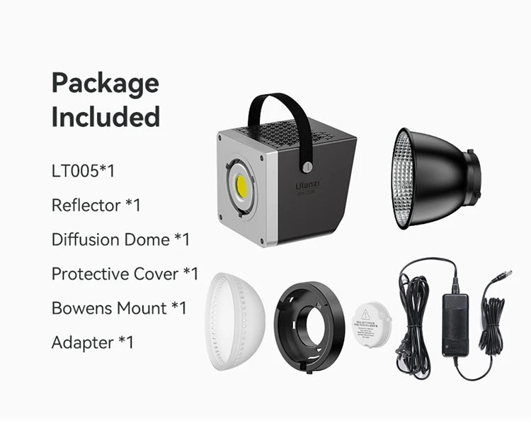 Ulanzi LT005 60W Bi-Color COB Video Light 2700-6500K with Lighting Effects Photopraphic Studio Light for Camera Vlog Livestream